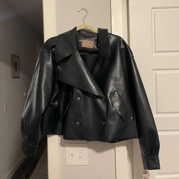 Free People Leather Jacket - Picture 1 of 3
